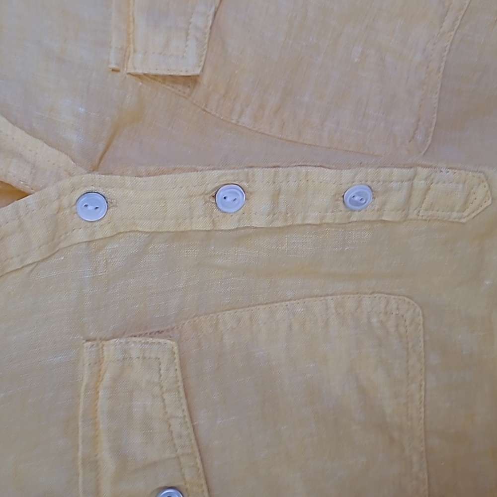 Talbots Yellow Linen Tunic 2X - Picture 3 of 5